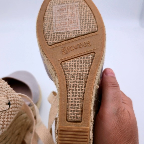 Soludos Espadrille Wedge Ankle Tie Up Sandals Shoes Women's - Picture 8 of 11